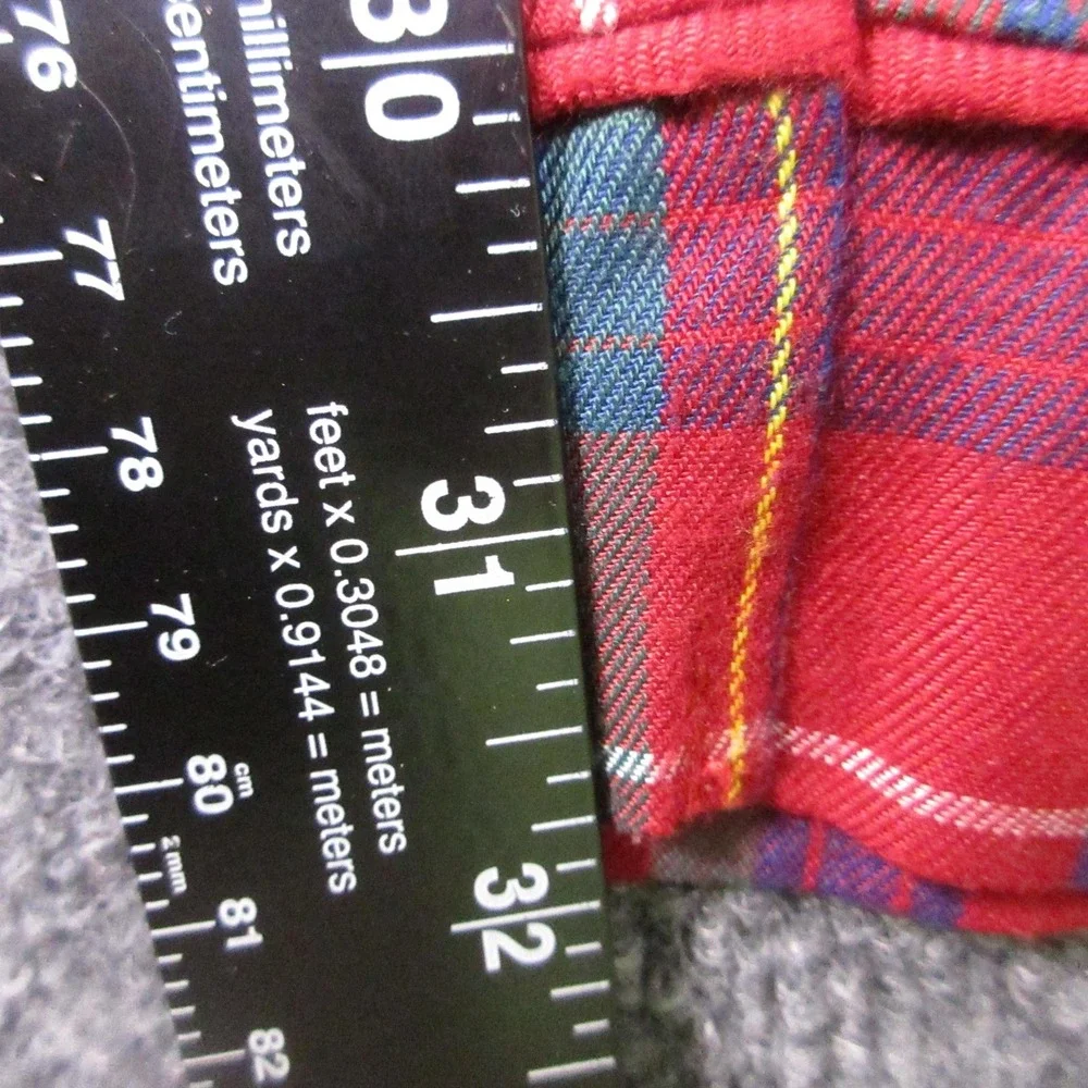 Disney Store Pajama Set Mens Large Red Plaid Mickey Mouse Flannel Button Front - Picture 14 of 14